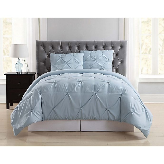 slide 1 of 3, Truly Soft Pleated Twin XL Comforter Set - Light Blue, 2 ct