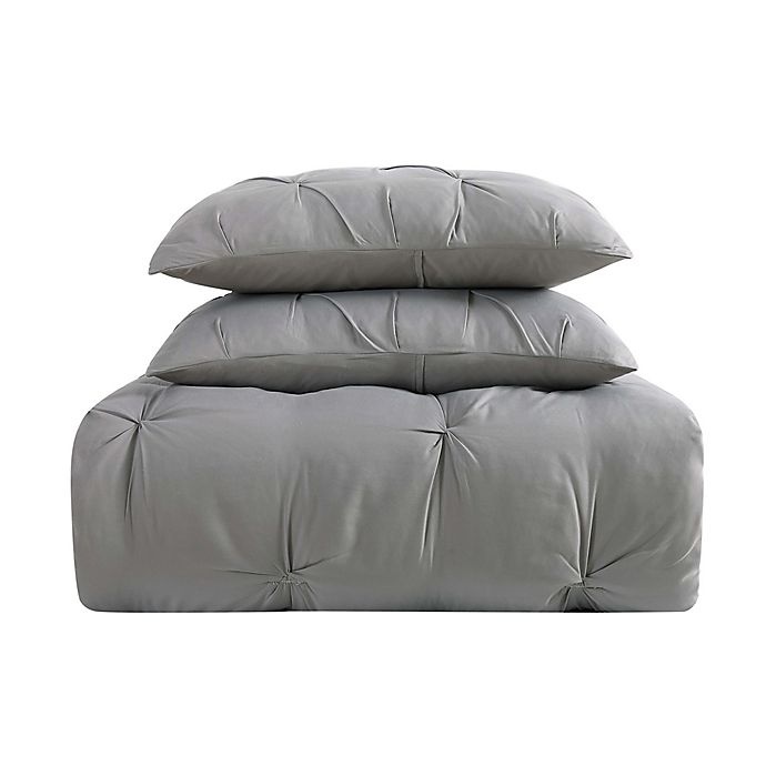 slide 2 of 3, Truly Soft Pleated Twin XL Comforter Set - Grey, 2 ct