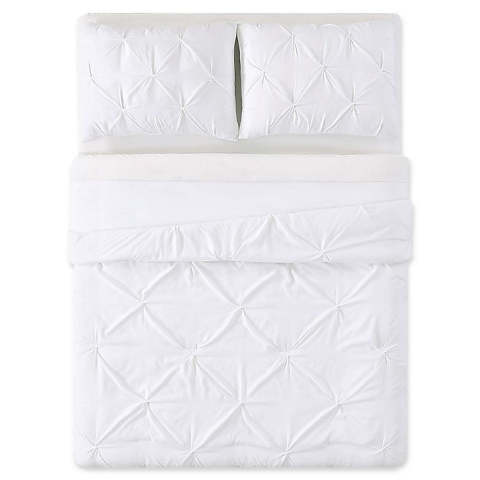 slide 4 of 5, My World Pleated Twin XL Duvet Cover Set - White, 1 ct