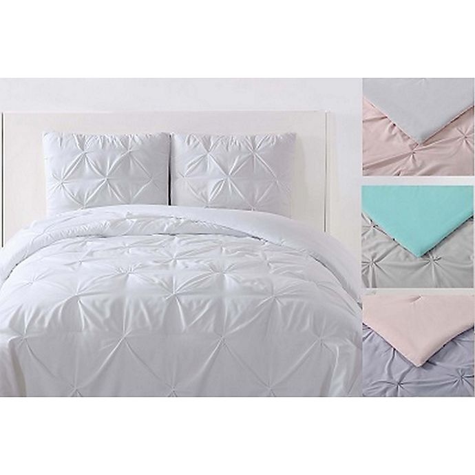 slide 5 of 5, My World Pleated Twin XL Duvet Cover Set - Lavender/Blush, 1 ct