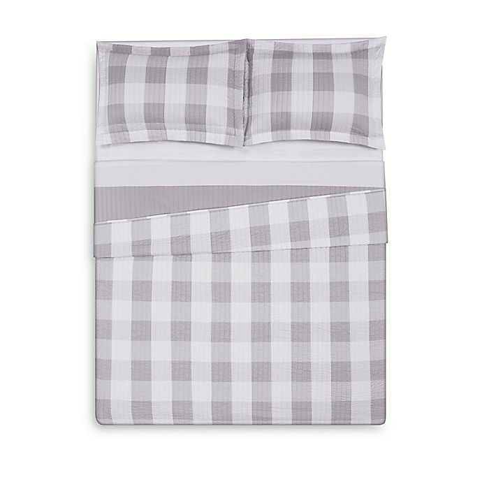 slide 2 of 4, Truly Soft Buffalo Plaid Twin XL Quilt Set - Grey, 1 ct