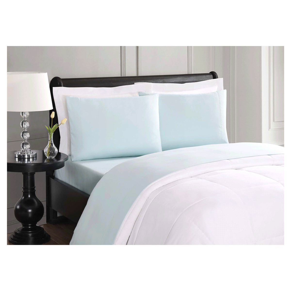 London Fog Solid Grey Queen Sheet set