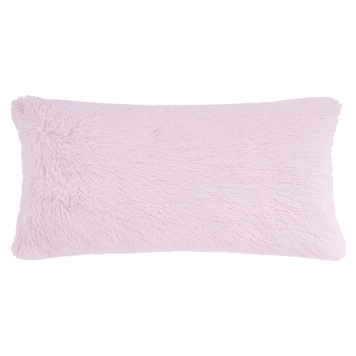 slide 1 of 1, My World Shag Fur Body Pillow Pink, 20 x 36 