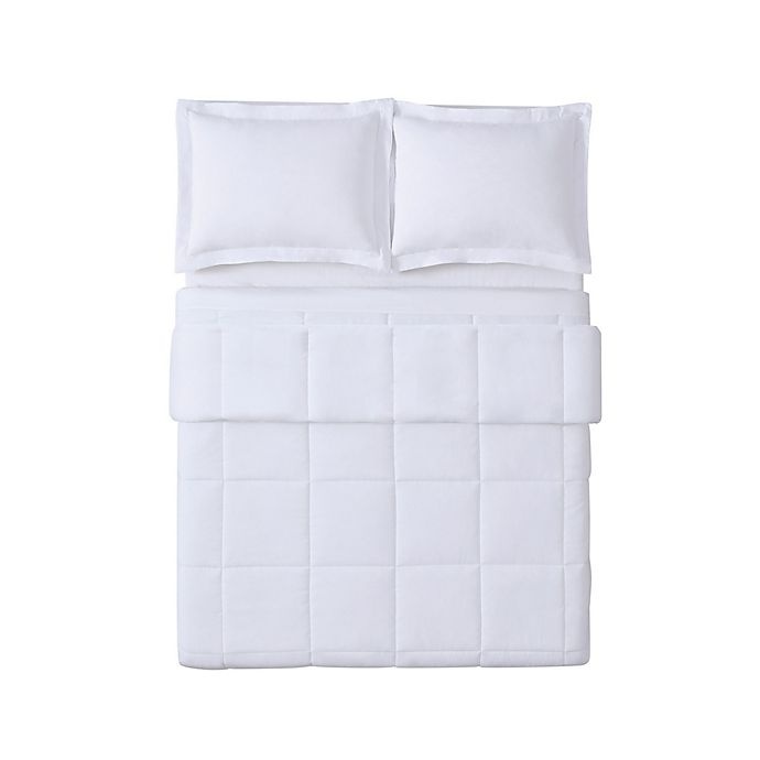 slide 4 of 4, Truly Soft Everyday Reversible Queen Comforter Set - White, 3 ct