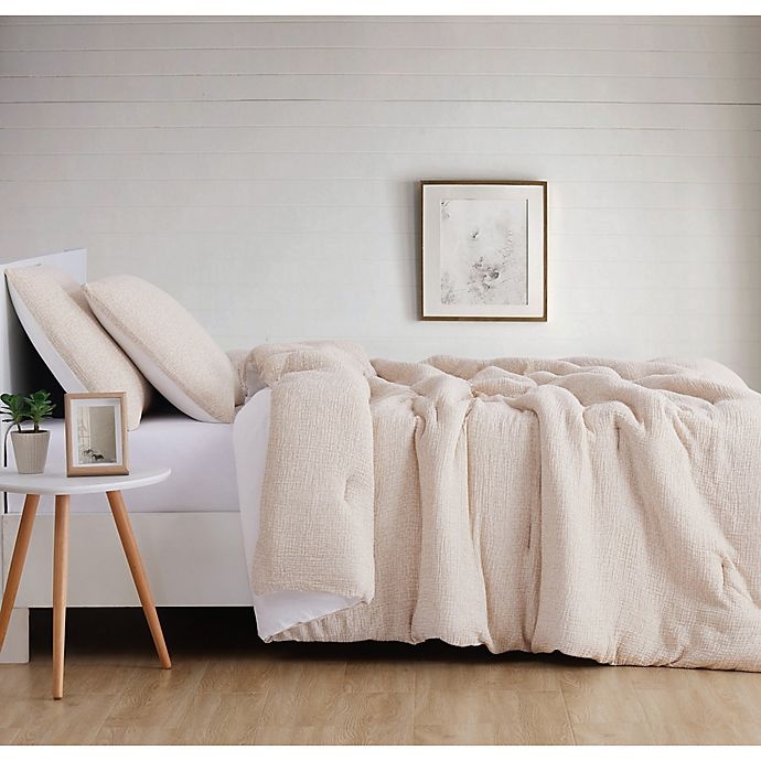 slide 3 of 5, Brooklyn Loom Woven Matelasse Full/Queen Comforter Set - Natural, 3 ct