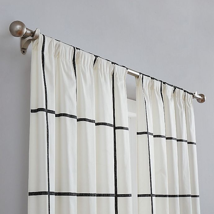 slide 2 of 2, Truly Soft Kurt Windowpane Window Curtain Panel Pair, 84 in