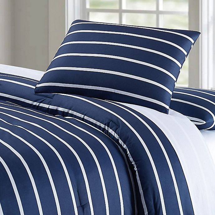 slide 6 of 6, Truly Soft Maddow Stripe Full/Queen Comforter Set - Navy, 3 ct