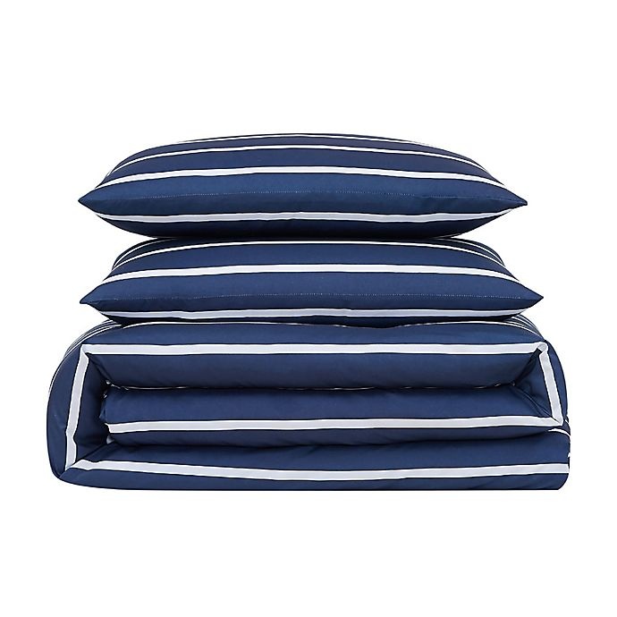 slide 2 of 6, Truly Soft Maddow Stripe Full/Queen Comforter Set - Navy, 3 ct