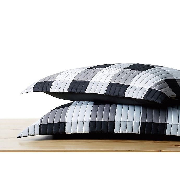 slide 2 of 4, Truly Soft Buffalo Check King Quilt Set - Black, 3 ct