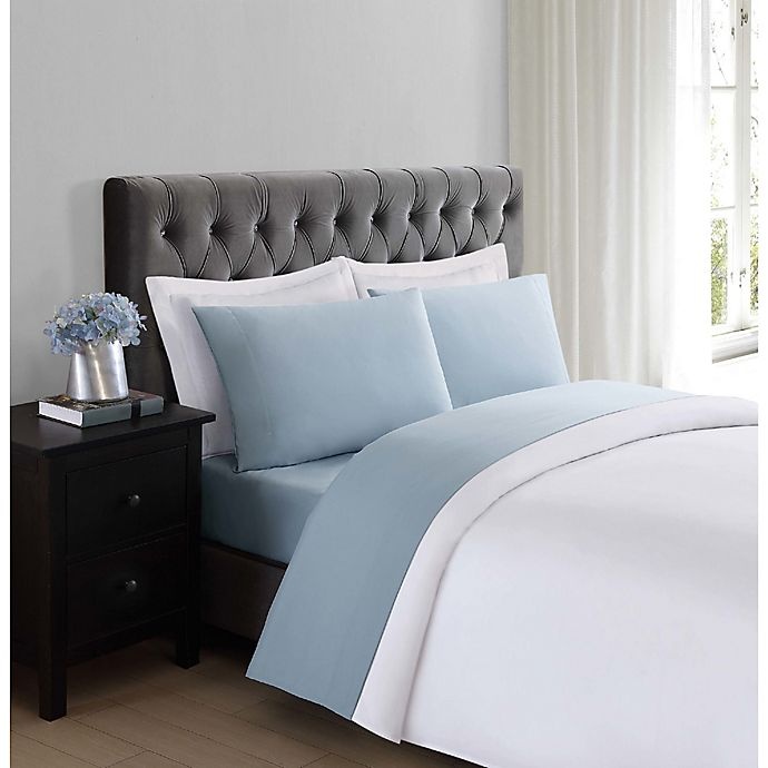 slide 4 of 4, SALT Queen Sheet Set - Light Blue, 4 ct