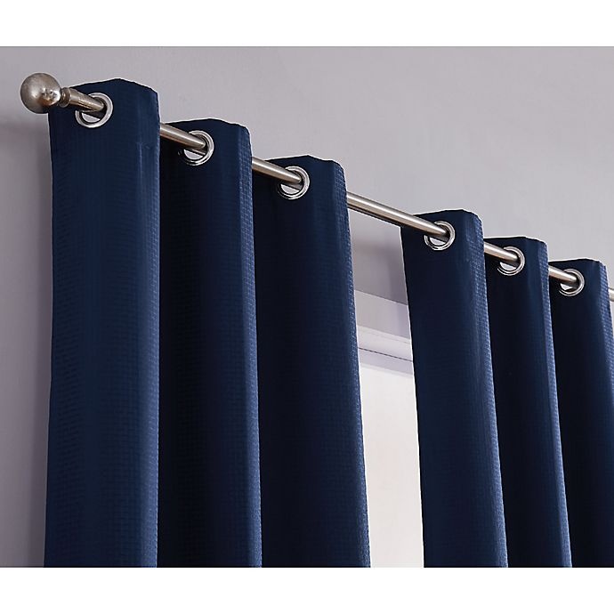 slide 2 of 5, Truly Soft 84-Inch Grommet Blackout Window Curtain Panels - Navy, 2 ct