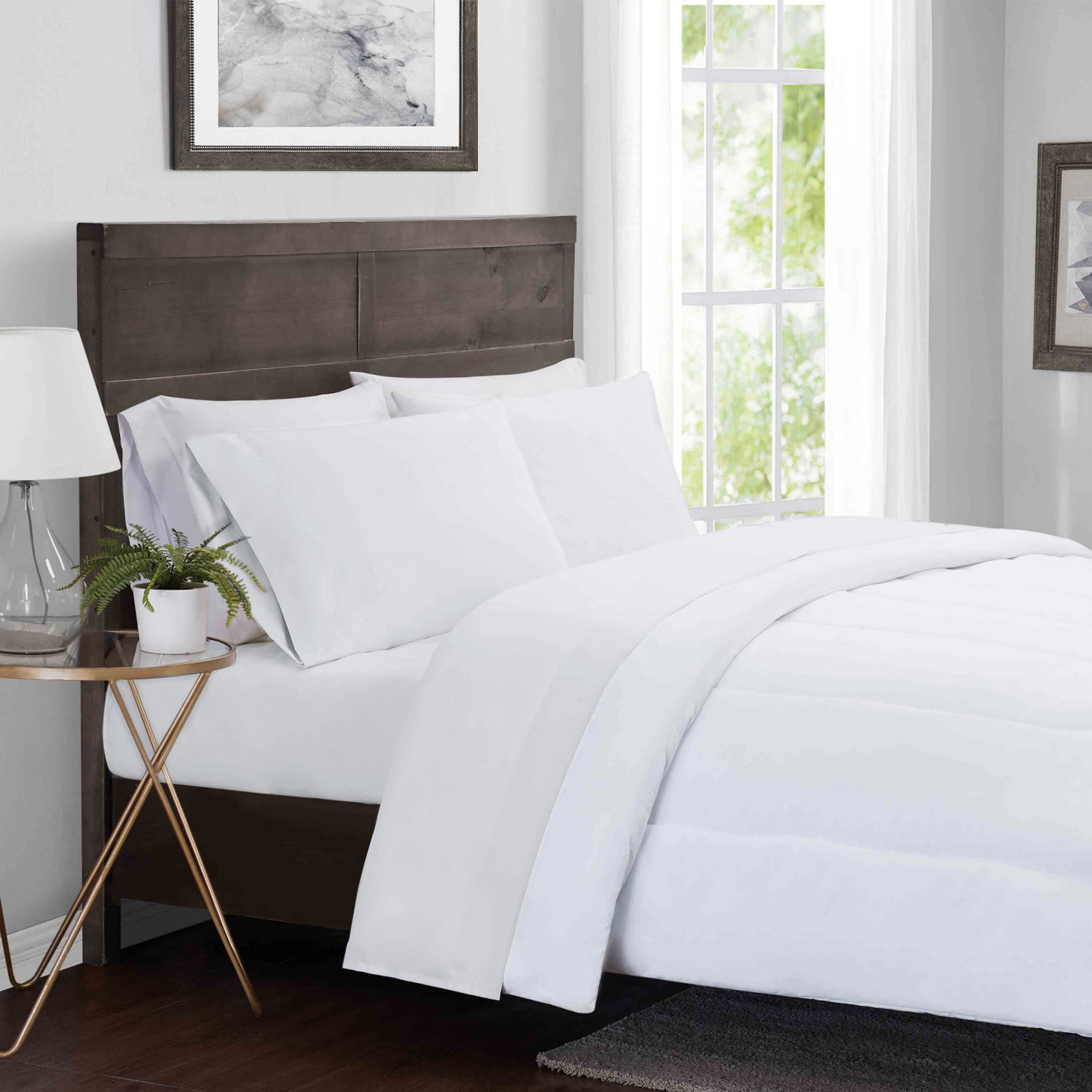 slide 3 of 4, London Fog Bright White Queen Sheet set, 1 ct