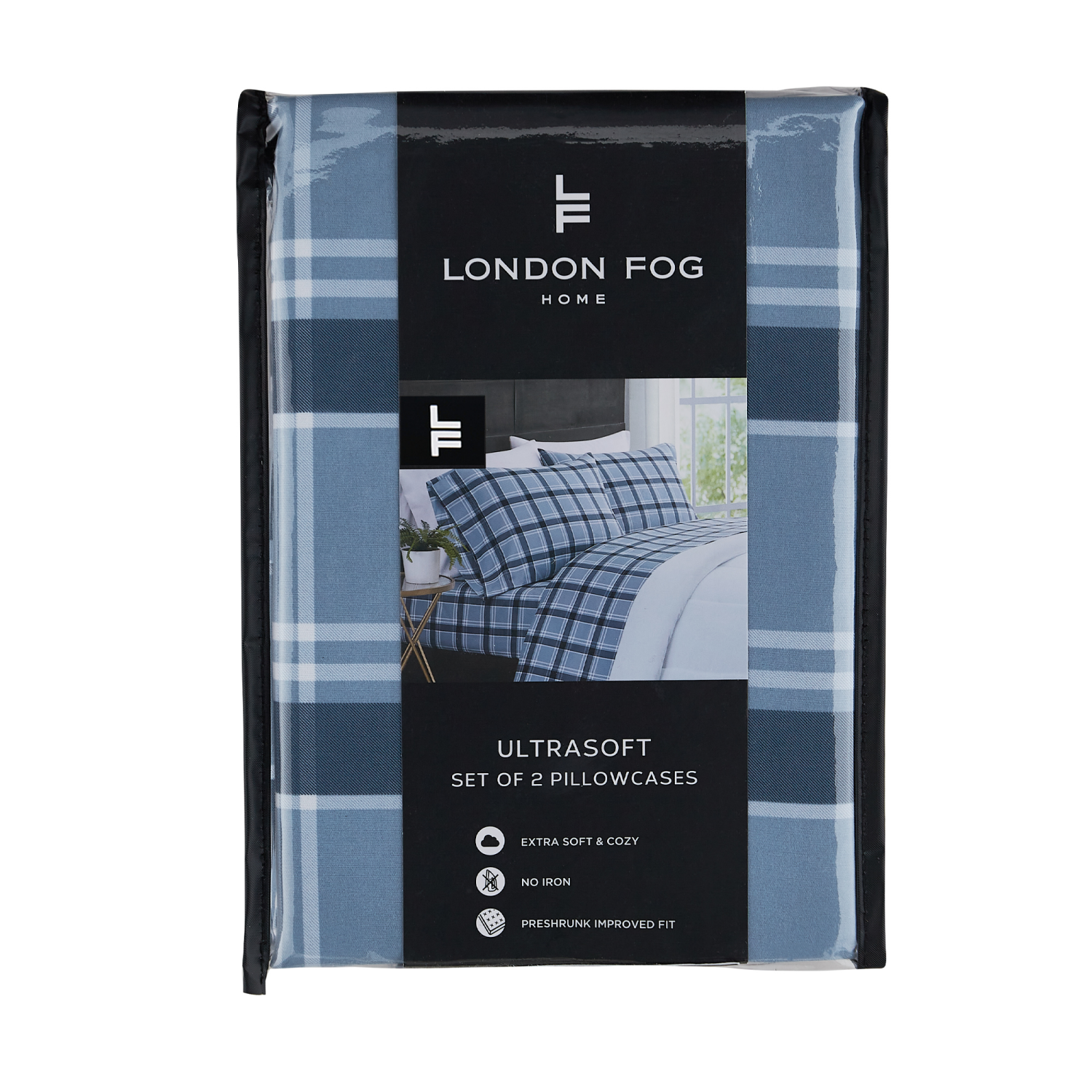 slide 2 of 4, London Fog Pillowcase King Coleman Plaid, King Size