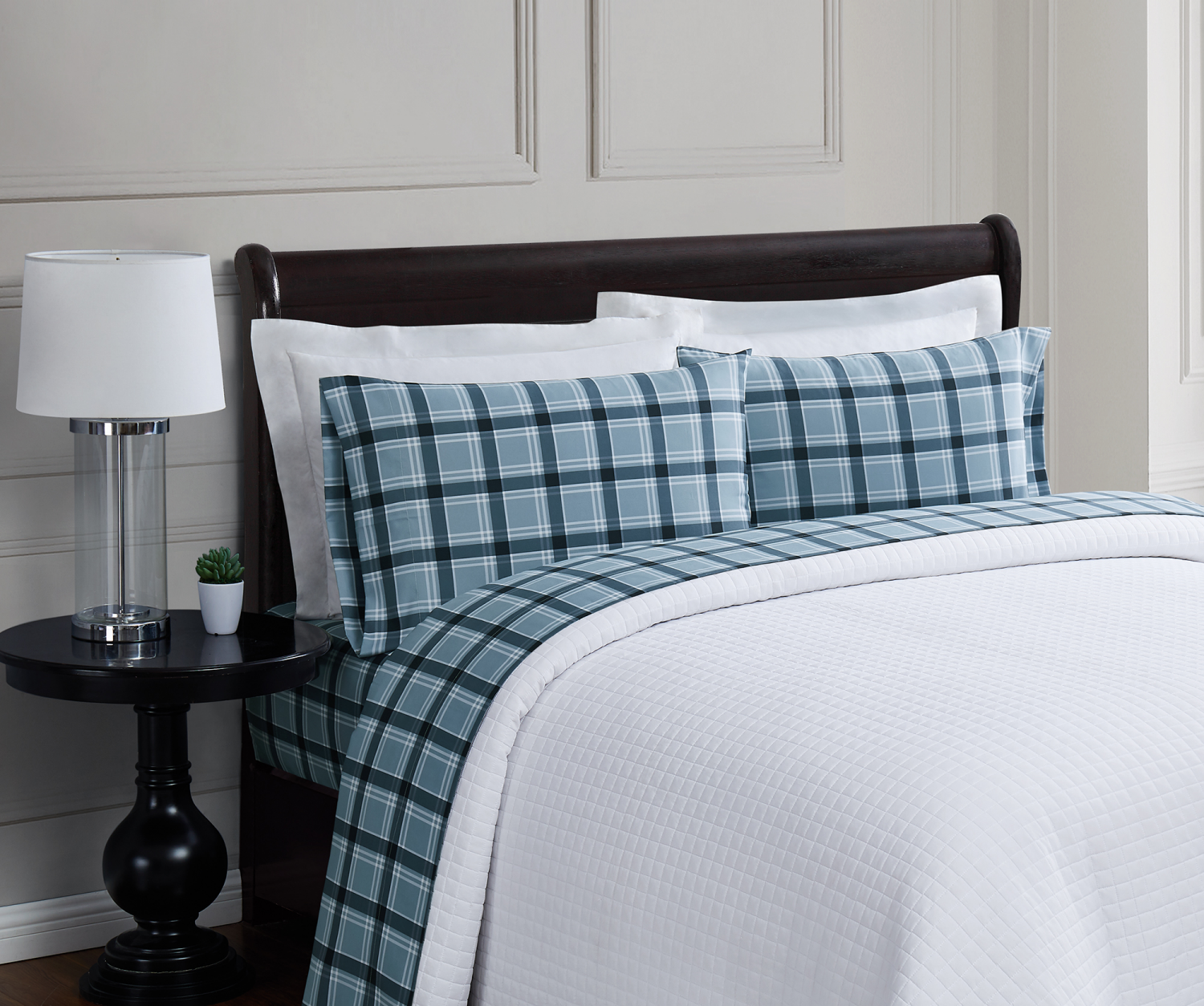 slide 1 of 4, London Fog Pillowcase King Coleman Plaid, King Size