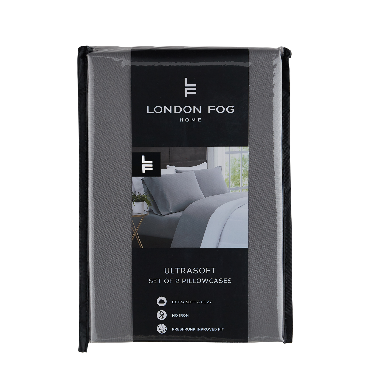 slide 2 of 2, London Fog Pillowcase Std Gray, 1 ct