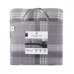 London Fog Comforter Set, Full/Queen, Ivan Plaid
