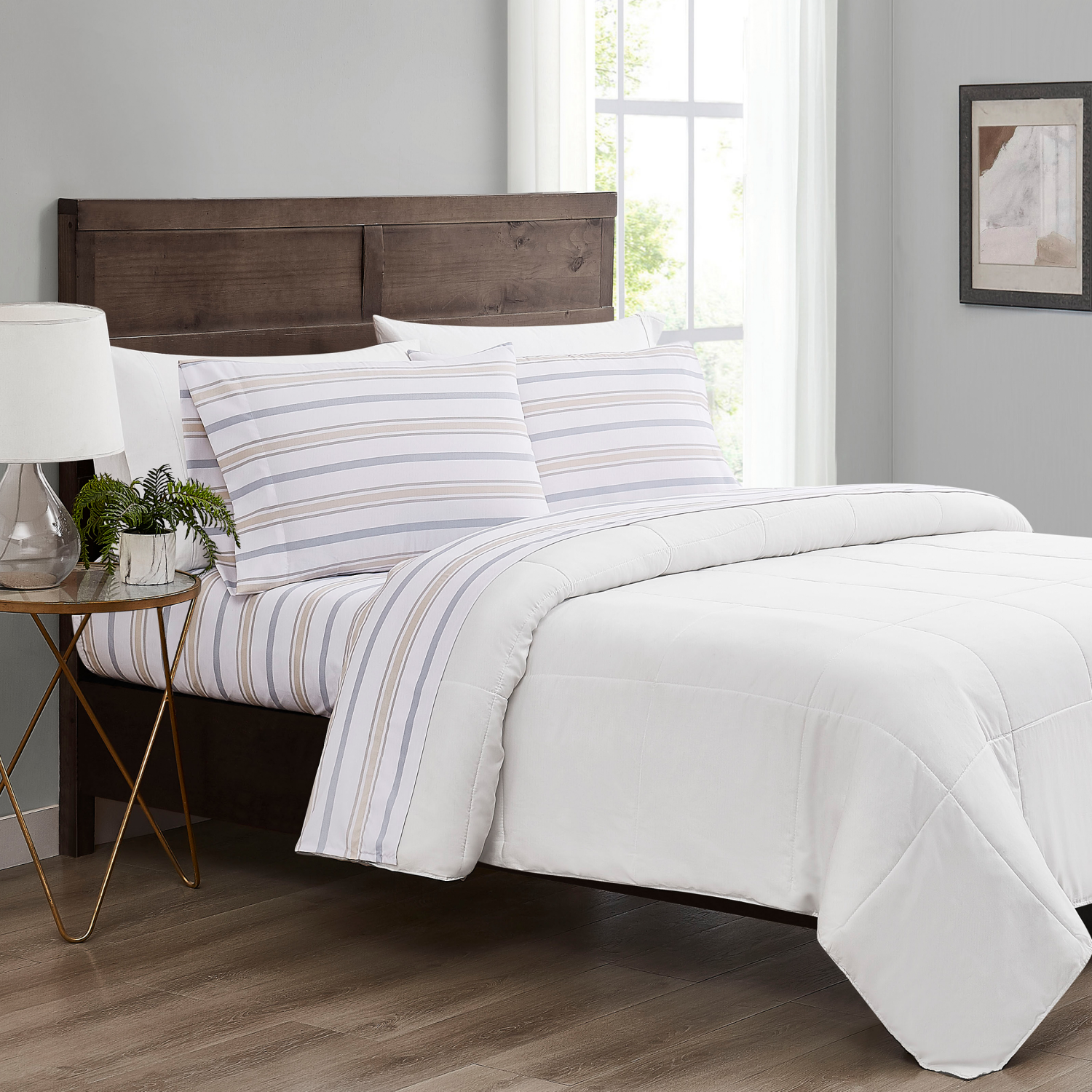 slide 3 of 4, London Fog Ultra Soft Pillowcase, Standard, 2pk, Edna Blue, 2 ct