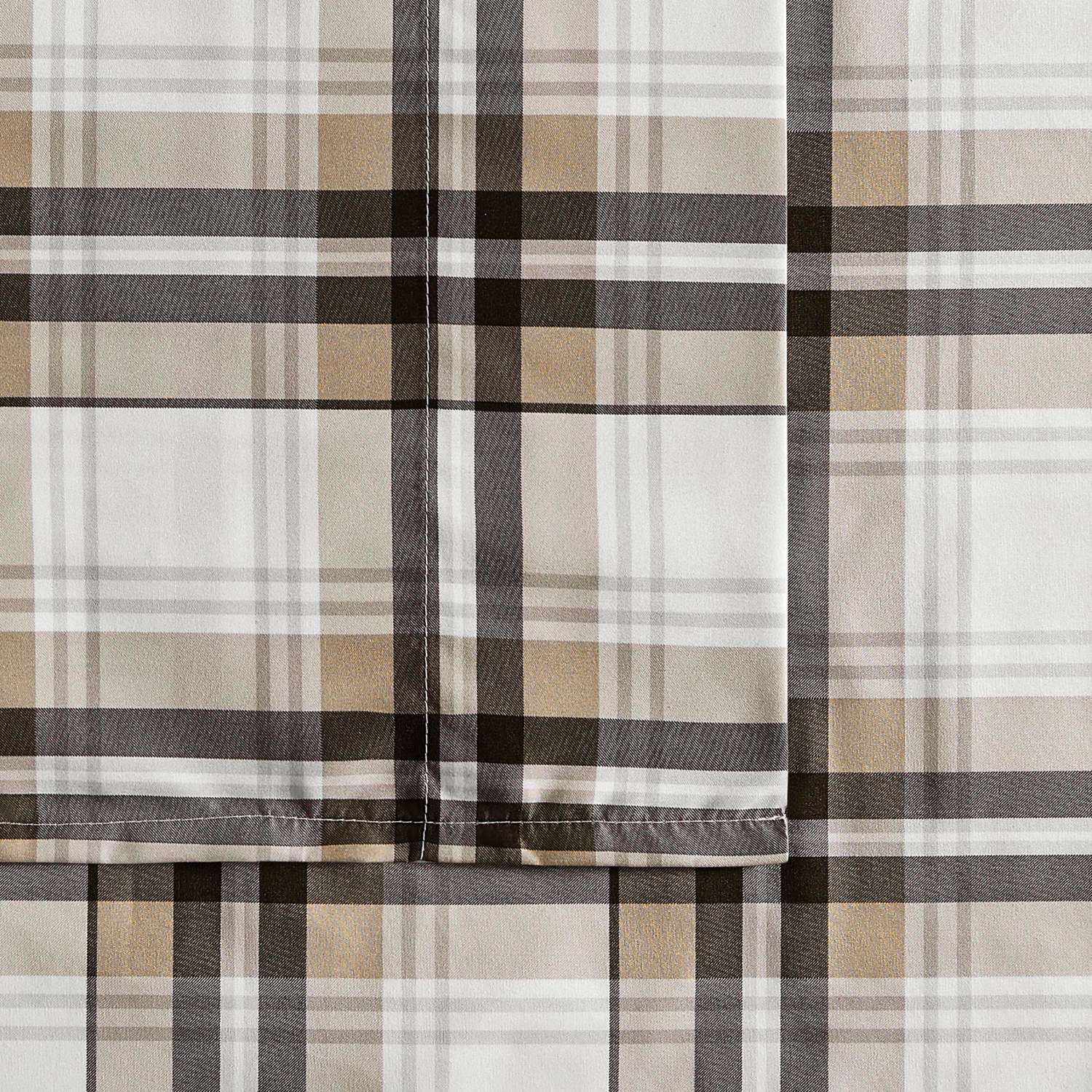 slide 4 of 4, London Fog 4pc Microfiber Sheet Set King, Galinger Plaid, 4 ct