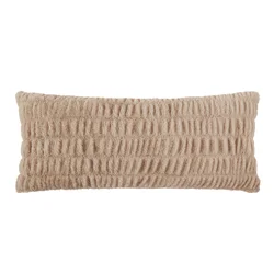 Truly Soft Body Pillow Rouched, 20 x 48, Tan