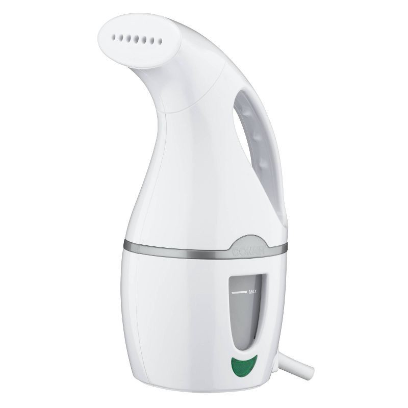 slide 1 of 7, Conair Portable Garment Steamer White GS2WB: Travel-Size Handheld Steamer for Clothes, 1100W, 5-Min Steam, 8' Cord, 1 ct