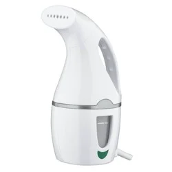 Conair Portable Garment Steamer White GS2WB: Travel-Size Handheld Steamer for Clothes, 1100W, 5-Min Steam, 8' Cord