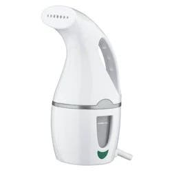 Conair Portable Garment Steamer White GS2WB: Travel-Size Handheld Steamer for Clothes, 1100W, 5-Min Steam, 8' Cord