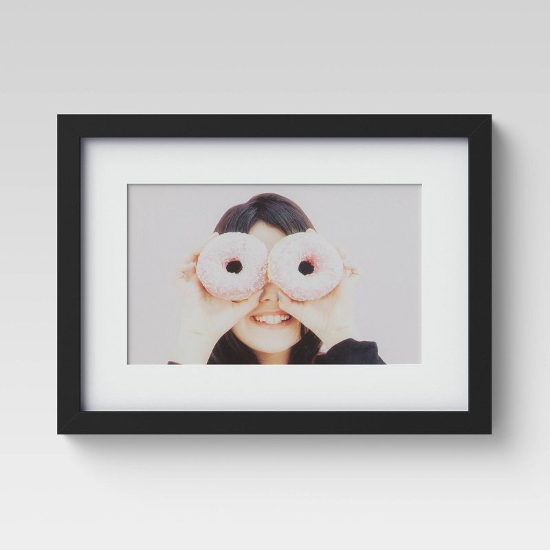 slide 8 of 10, Set of 7 Gallery Frame Set Black - Room Essentials™: Modern Style, MDF, Easel & Sawtooth Back, for Wall/Tabletop, 1 ct