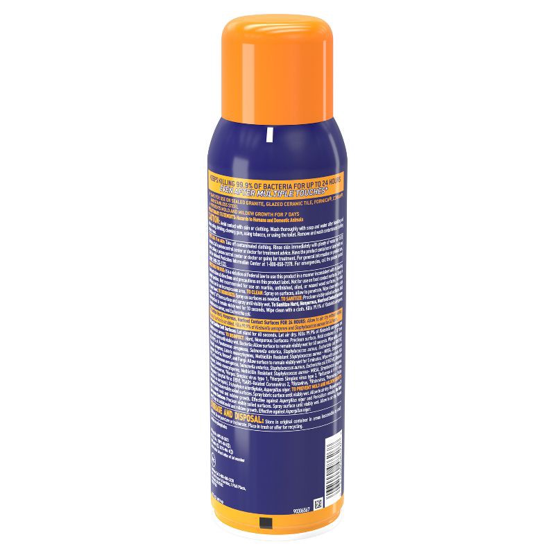 slide 7 of 7, Microban Citrus Scent 24 Hour Disinfectant Sanitizing Spray - 15 fl oz, 15 fl oz