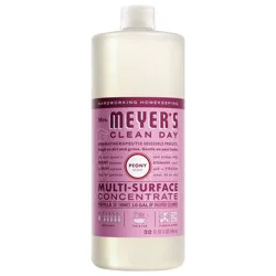 Mrs. Meyer's Clean Day Peony Concentrated Cleaner - 32 fl oz: Paraben-Free, Phthalate-Free, Liquid, Multi-Surface