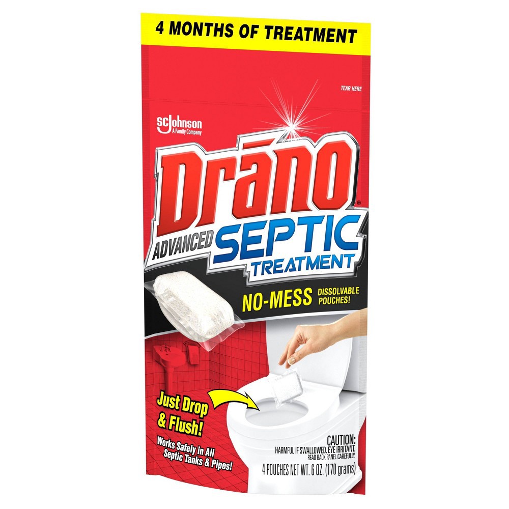 slide 4 of 5, Drano Advanced Septic Tank Treatment - 6oz/4 Treatments, 6 oz