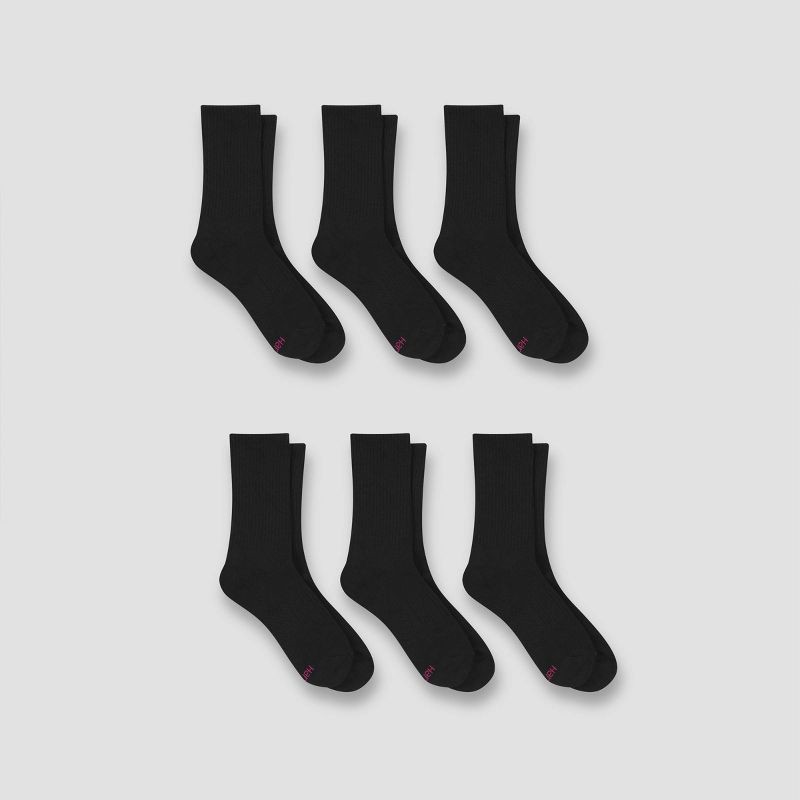 slide 2 of 4, Hanes Moves Premium Women's 6pk Crew Socks, X-Temp Size 5-9, 6 ct