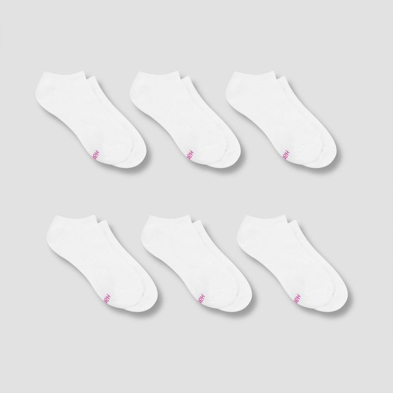 slide 2 of 4, Hanes Moves Premium Women's 6pk No Show Socks, X-Temp Extended Size 8-10, 6 ct