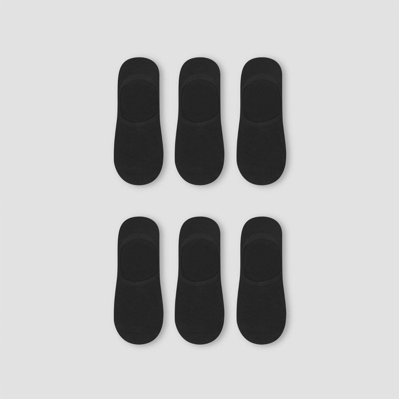 slide 2 of 3, Hanes Performance Women's Lightweight 6pk Liner Athletic Socks - Black 5-9, 6 ct
