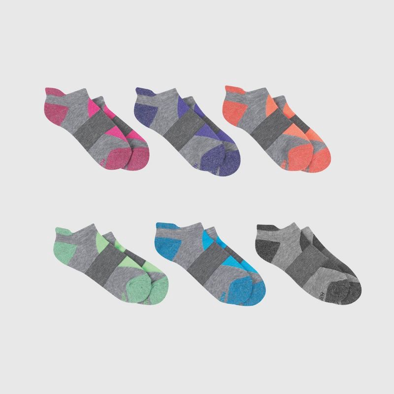 slide 2 of 4, Hanes Moves Premium Women's 6pk Heel Shield Socks, X-Temp Size 5-9, 6 ct