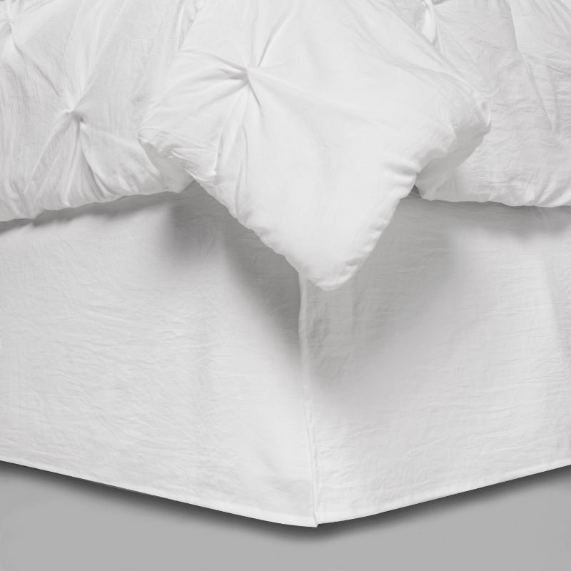 slide 3 of 3, 8pc King Pinch Pleat Comforter Set White - Threshold™: Elegant Bedding Ensemble, Machine Washable, OEKO-TEX Certified, 8 ct
