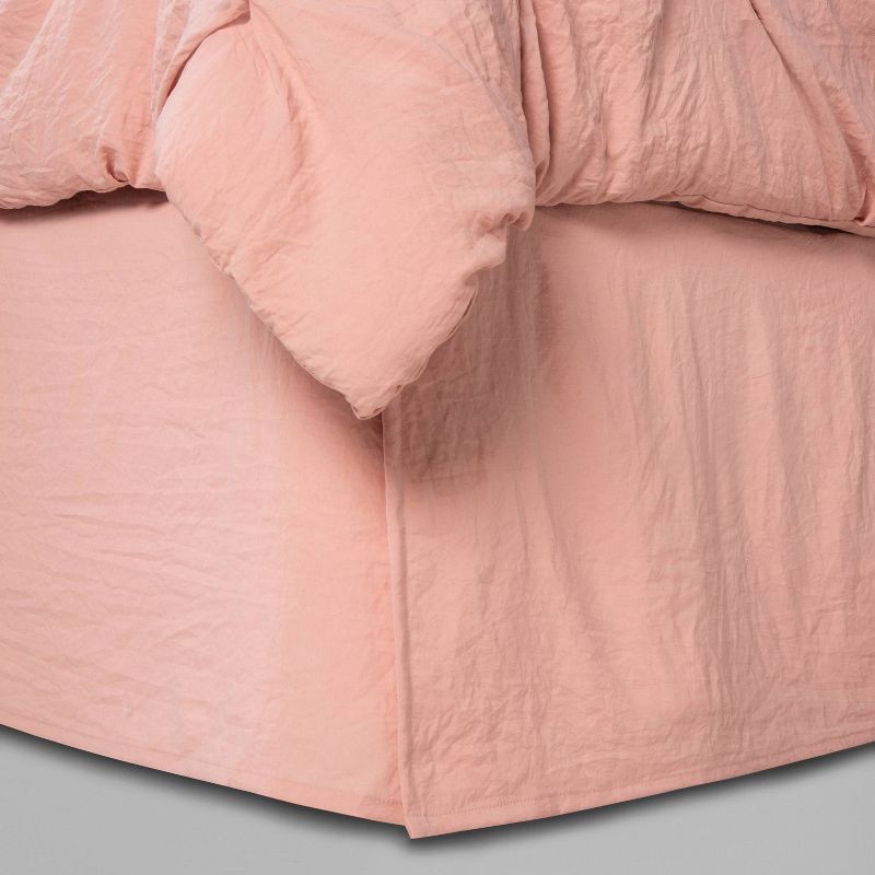 slide 4 of 4, 8pc King Pinch Pleat Comforter Set Blush - Threshold™: Polyester, Machine Washable, OEKO-TEX Certified, 8 ct