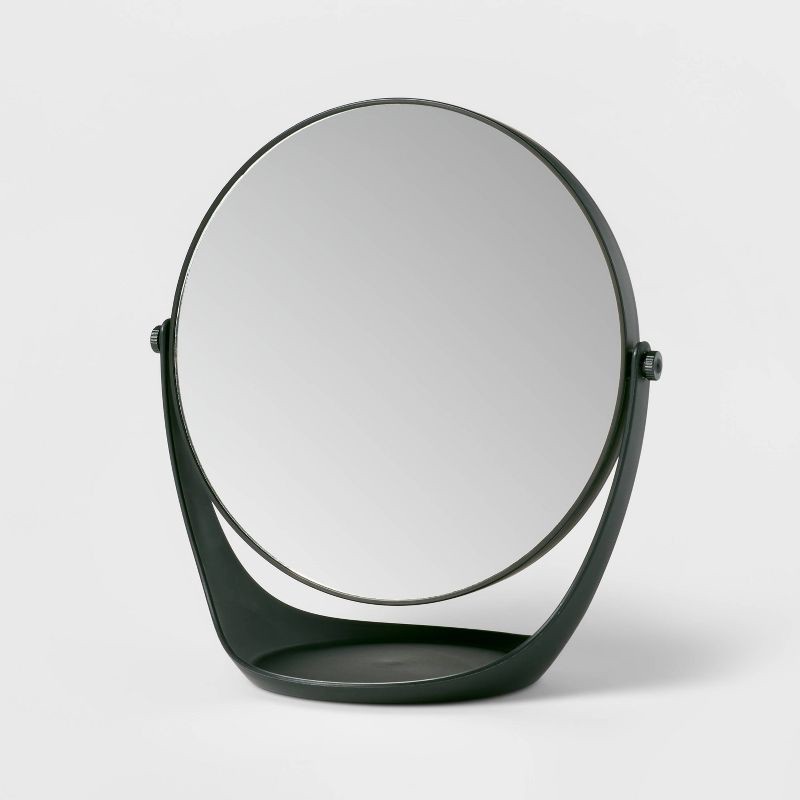 slide 3 of 4, Plastic Vanity Mirror Black - Room Essentials™, 1 ct