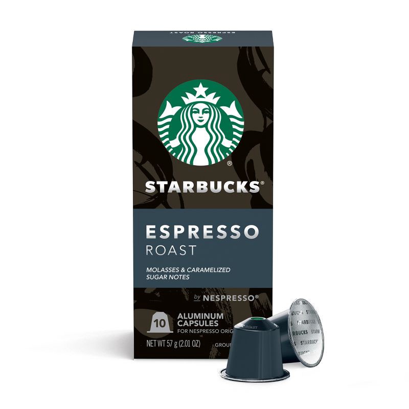 slide 1 of 8, Starbucks by Nespresso Original Line Pods Dark Roast Coffee Espresso Roast - 10ct, 10 ct