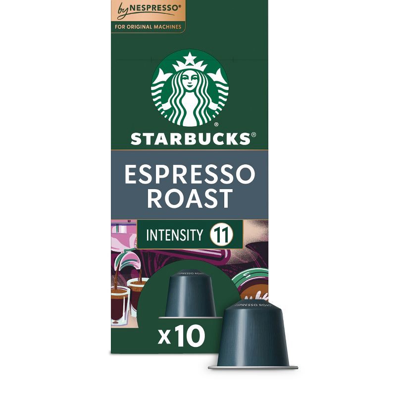 slide 1 of 9, Starbucks by Nespresso Original Line Pods Dark Roast Coffee Espresso Roast - 10ct, 10 ct
