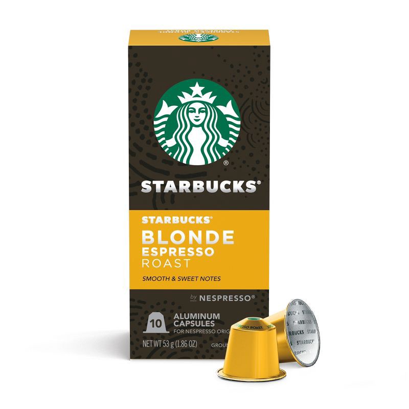 slide 1 of 8, Starbucks by Nespresso Original Line Pods Light Roast Coffee Blonde Espresso Roast - 10ct, 10 ct