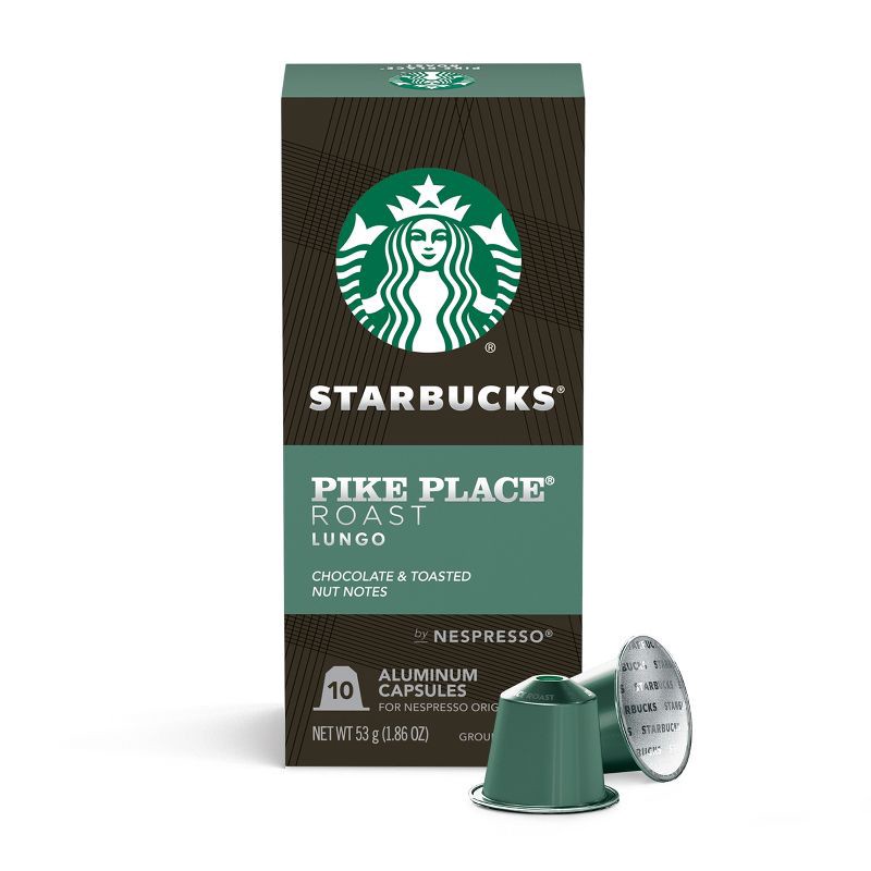 slide 1 of 8, Starbucks by Nespresso Original Line Pods Medium Roast Coffee Pike Place Roast - 10ct, 10 ct