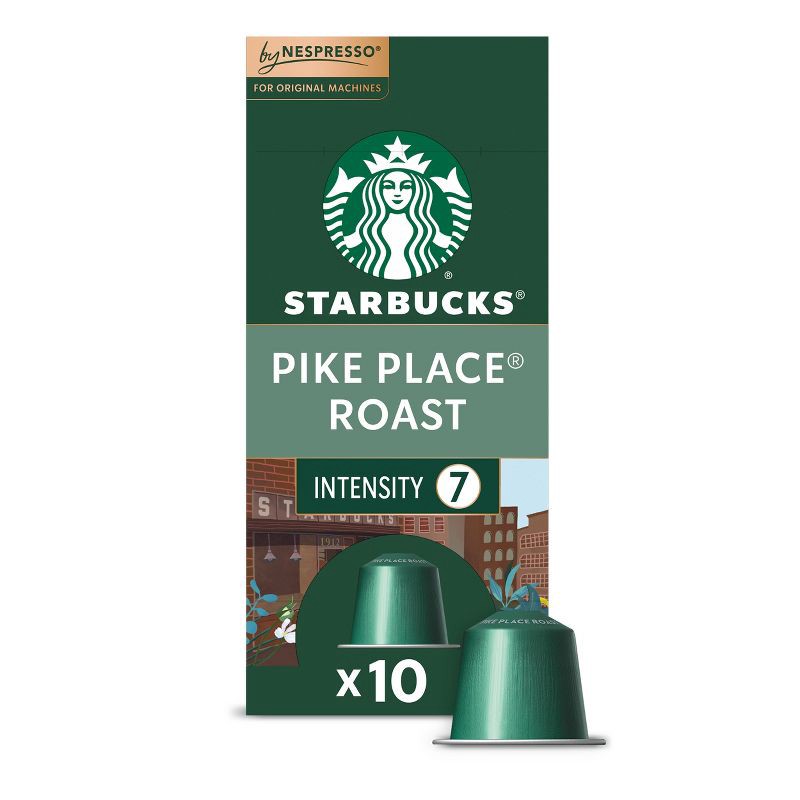 slide 1 of 9, Starbucks by Nespresso Original Line Pods Medium Roast Coffee Pike Place Roast - 10ct, 10 ct