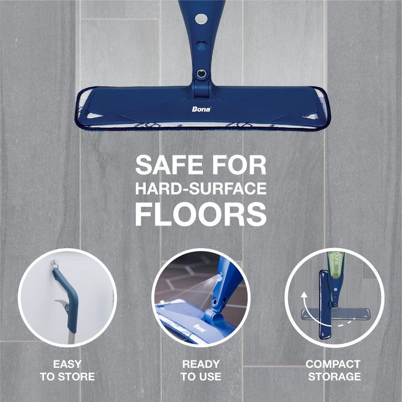 slide 2 of 11, Bona Floor Mop Starter Kit - 1 Spray Mop, 1 Reusable Microfiber Pad, 1 Refillable Multi Surface Floor Cleaner Liquid, 1 ct