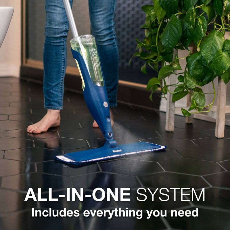 slide 5 of 9, Bona Floor Mop Starter Kit - 1 Spray Mop, 1 Reusable Microfiber Pad, 1 Refillable Multi Surface Floor Cleaner Liquid, 1 ct