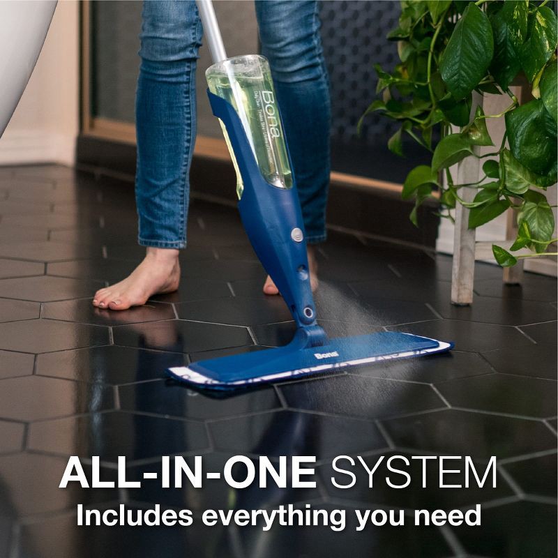 slide 6 of 11, Bona Floor Mop Starter Kit - 1 Spray Mop, 1 Reusable Microfiber Pad, 1 Refillable Multi Surface Floor Cleaner Liquid, 1 ct