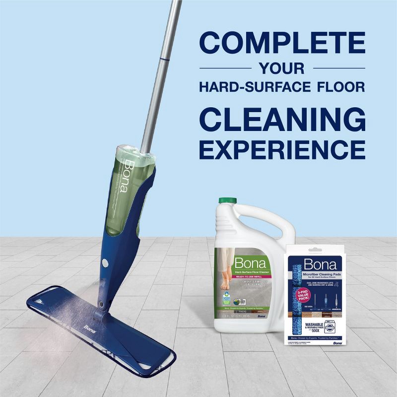 slide 8 of 11, Bona Floor Mop Starter Kit - 1 Spray Mop, 1 Reusable Microfiber Pad, 1 Refillable Multi Surface Floor Cleaner Liquid, 1 ct