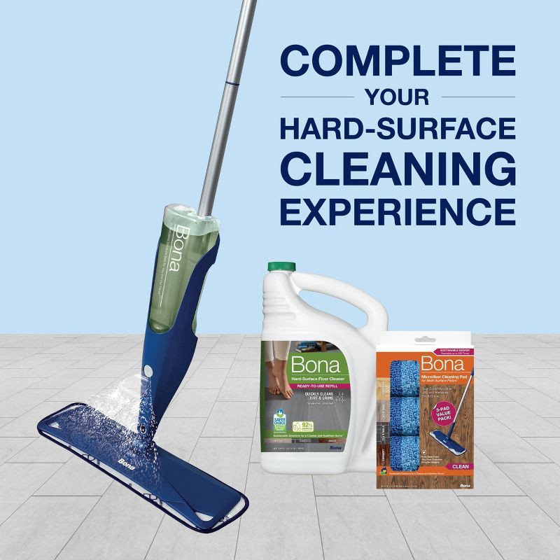 slide 9 of 11, Bona Floor Mop Starter Kit - 1 Spray Mop, 1 Reusable Microfiber Pad, 1 Refillable Multi Surface Floor Cleaner Liquid, 1 ct