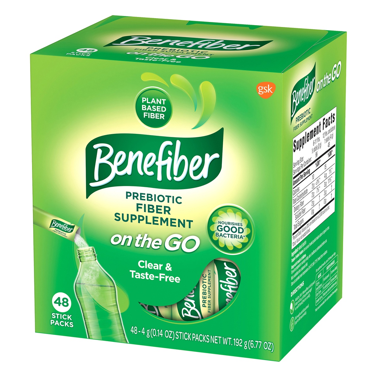 Benefiber Prebiotic Fiber Sticks 48 Ct | Shipt