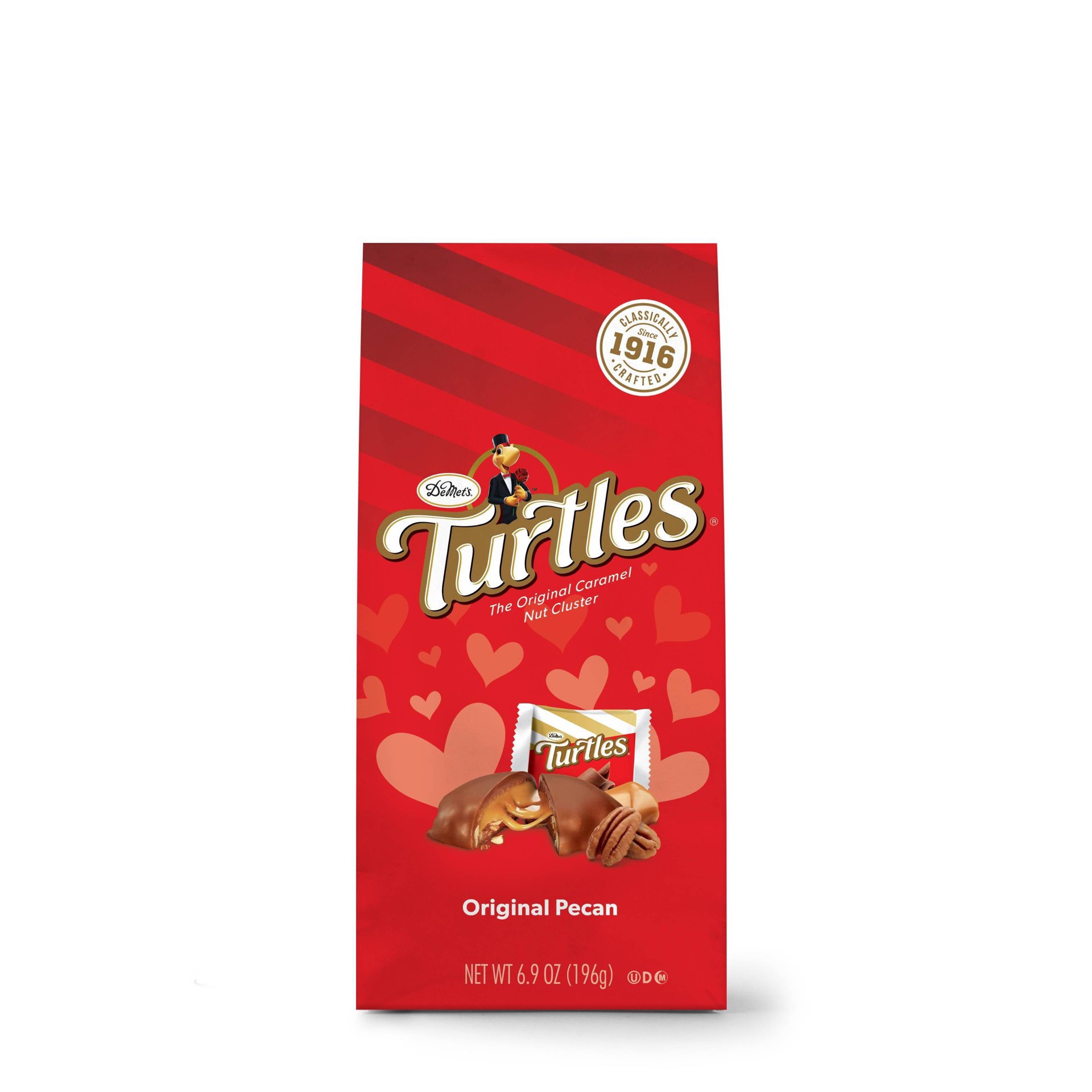 slide 1 of 3, Turtles Valentine's Day Original Pecan Stand Up Bag, 6.9 oz