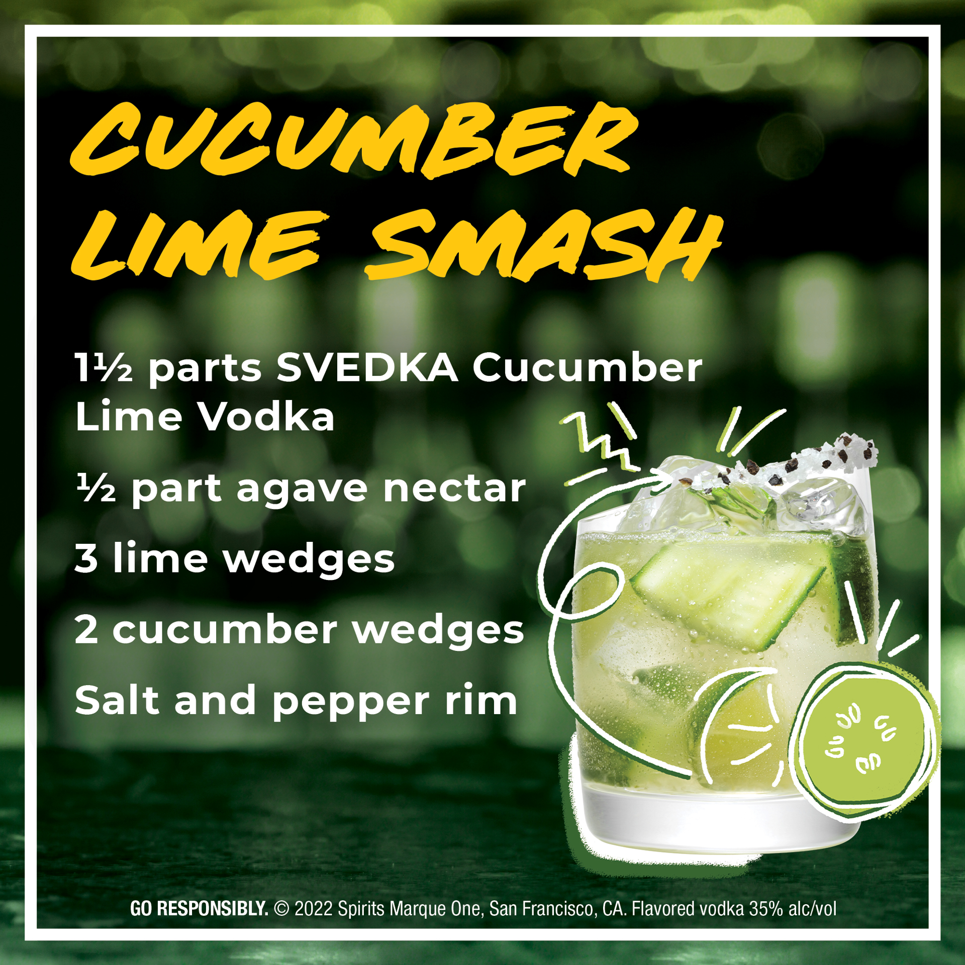 slide 2 of 2, SVEDKA Cucumber Lime Flavored Vodka, 375 mL Bottle, 70 Proof, 12.68 fl oz